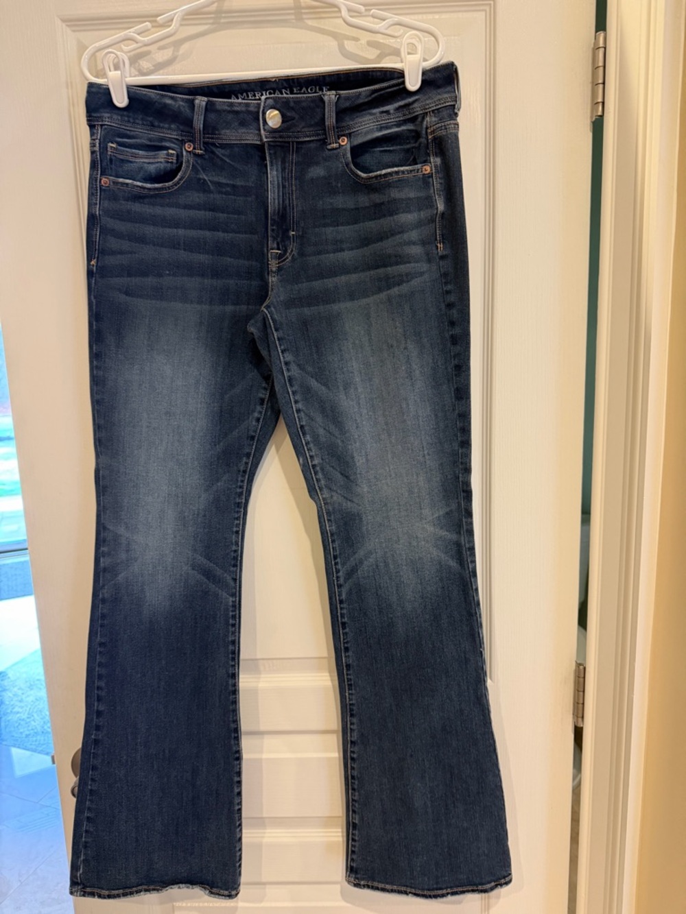 American Eagle Outfitters Dark Blue Wide Leg Jeans